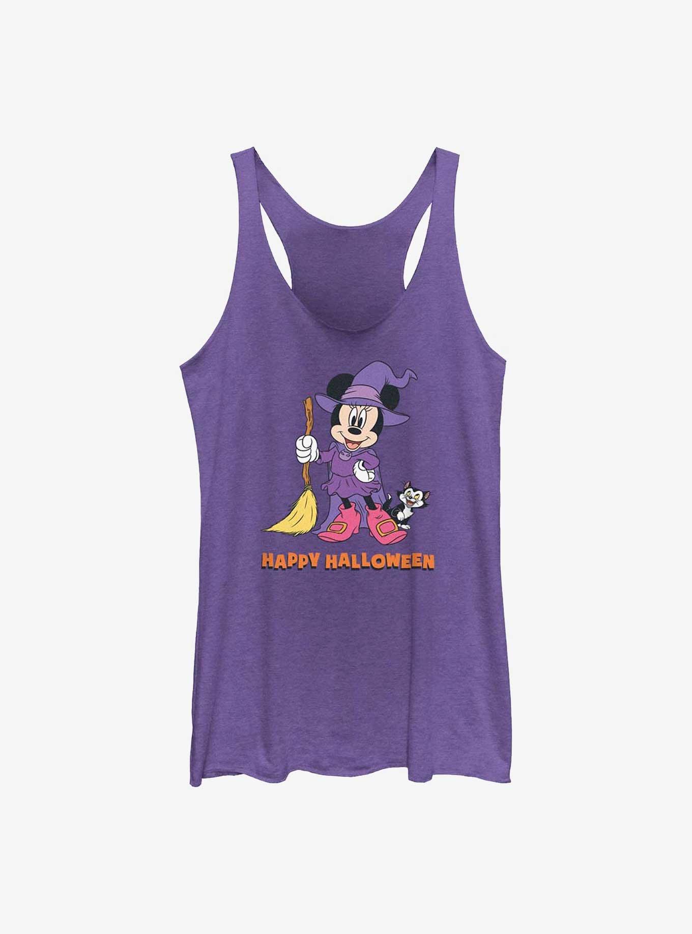 Disney Minnie Mouse Happy Halloween Witch Womens Tank Top