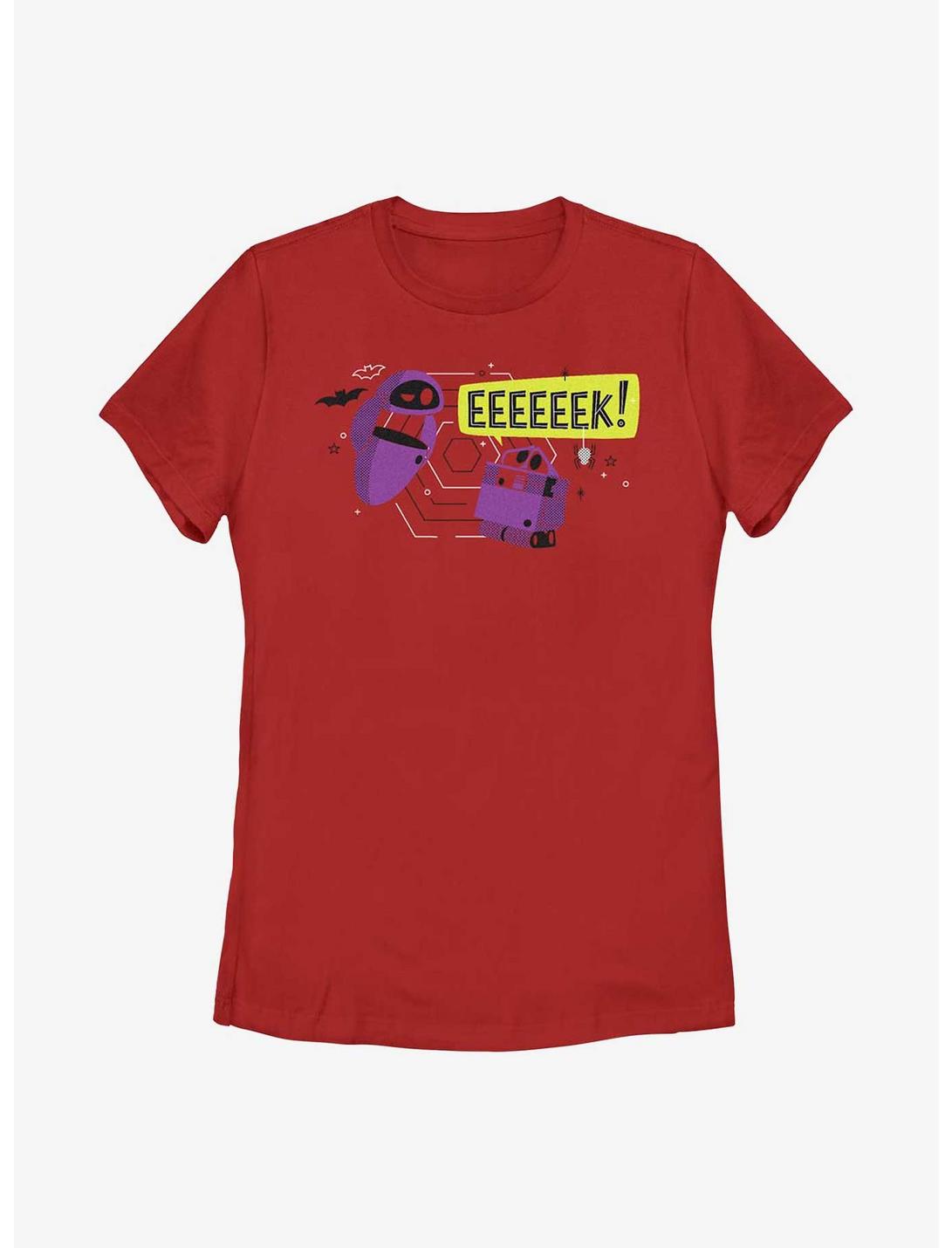 Disney Pixar Wall-E Eek! Scared Womens T-Shirt, RED, hi-res
