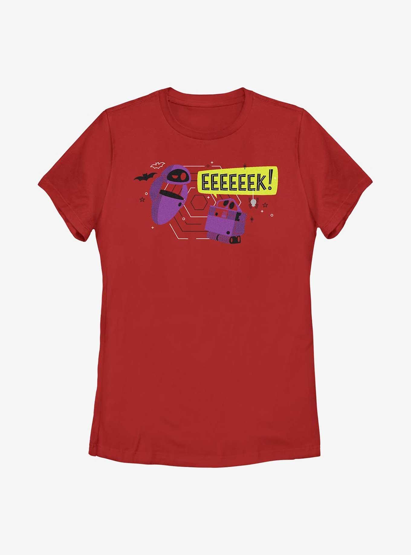 Disney Pixar Wall-E Eek! Scared Womens T-Shirt, RED, hi-res