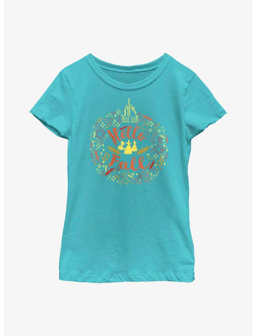 Disney Princesses Hello Fall Youth Girls T-Shirt, TAHI BLUE, hi-res