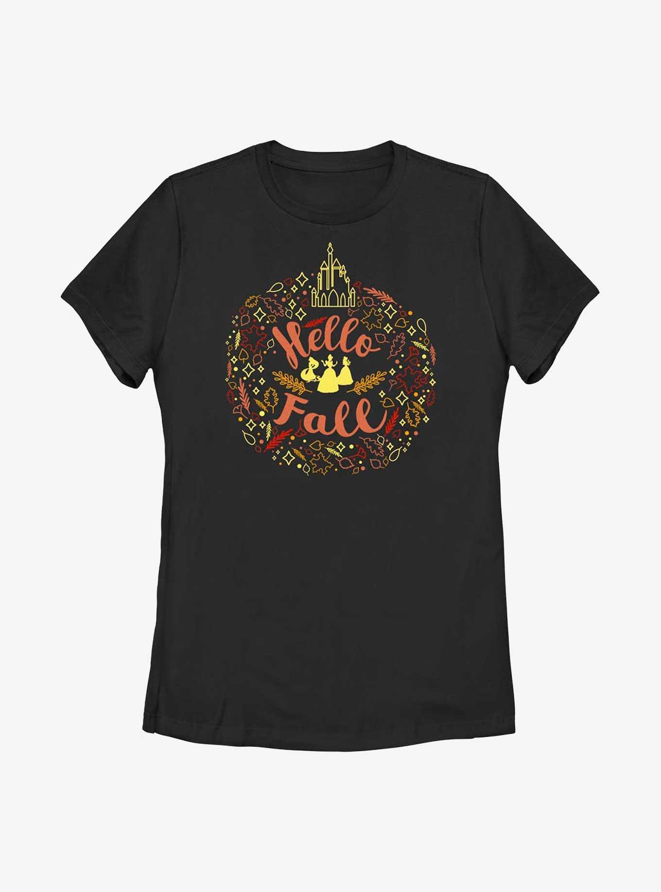 Disney Princesses Hello Fall Womens T-Shirt, BLACK, hi-res