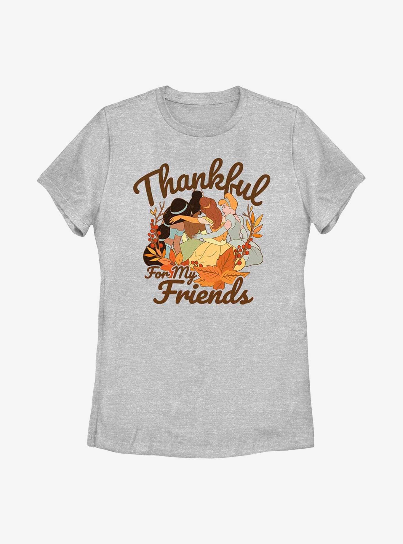 Disney Princesses Thankful For My Friends Womens T-Shirt, ATH HTR, hi-res