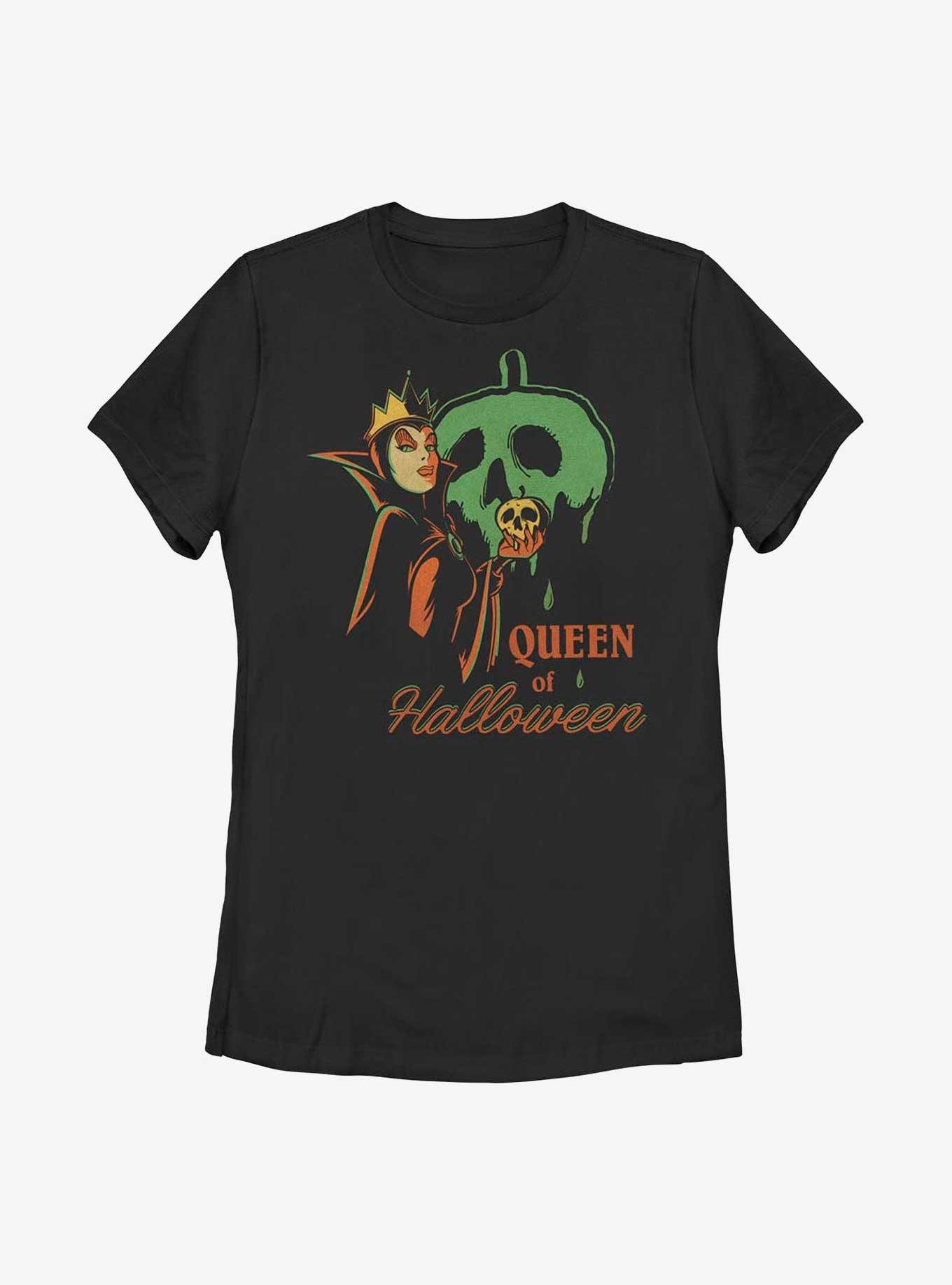 Disney Snow White And The Seven Dwarfs Evil Queen of Halloween Womens T-Shirt, BLACK, hi-res