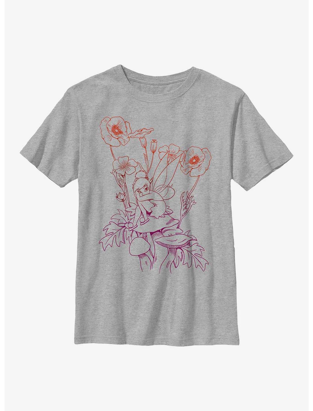 Disney Tinker Bell Fall Mushroom Youth T-Shirt, ATH HTR, hi-res
