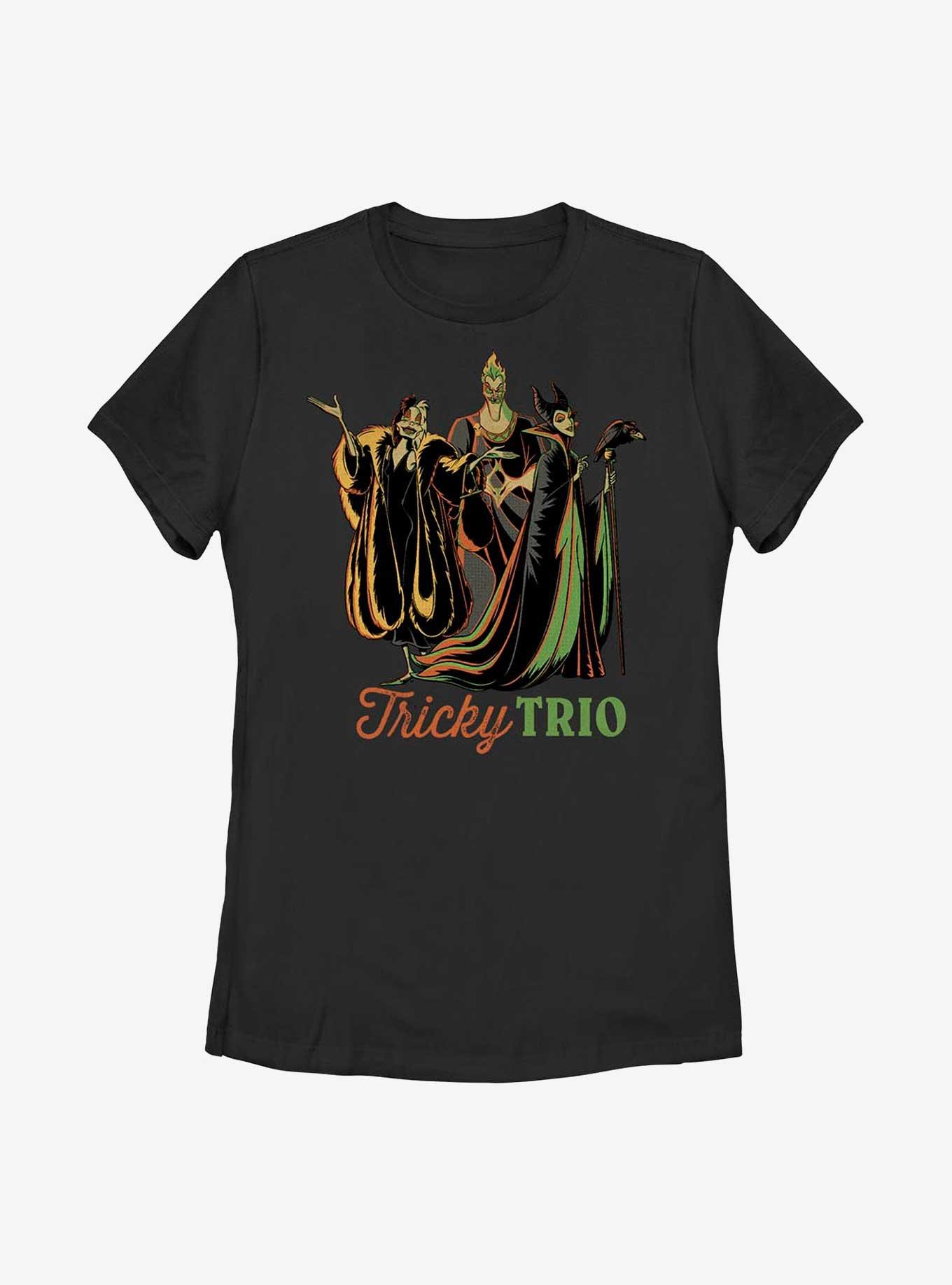 Disney Villains Tricky Trio Womens T-Shirt, BLACK, hi-res