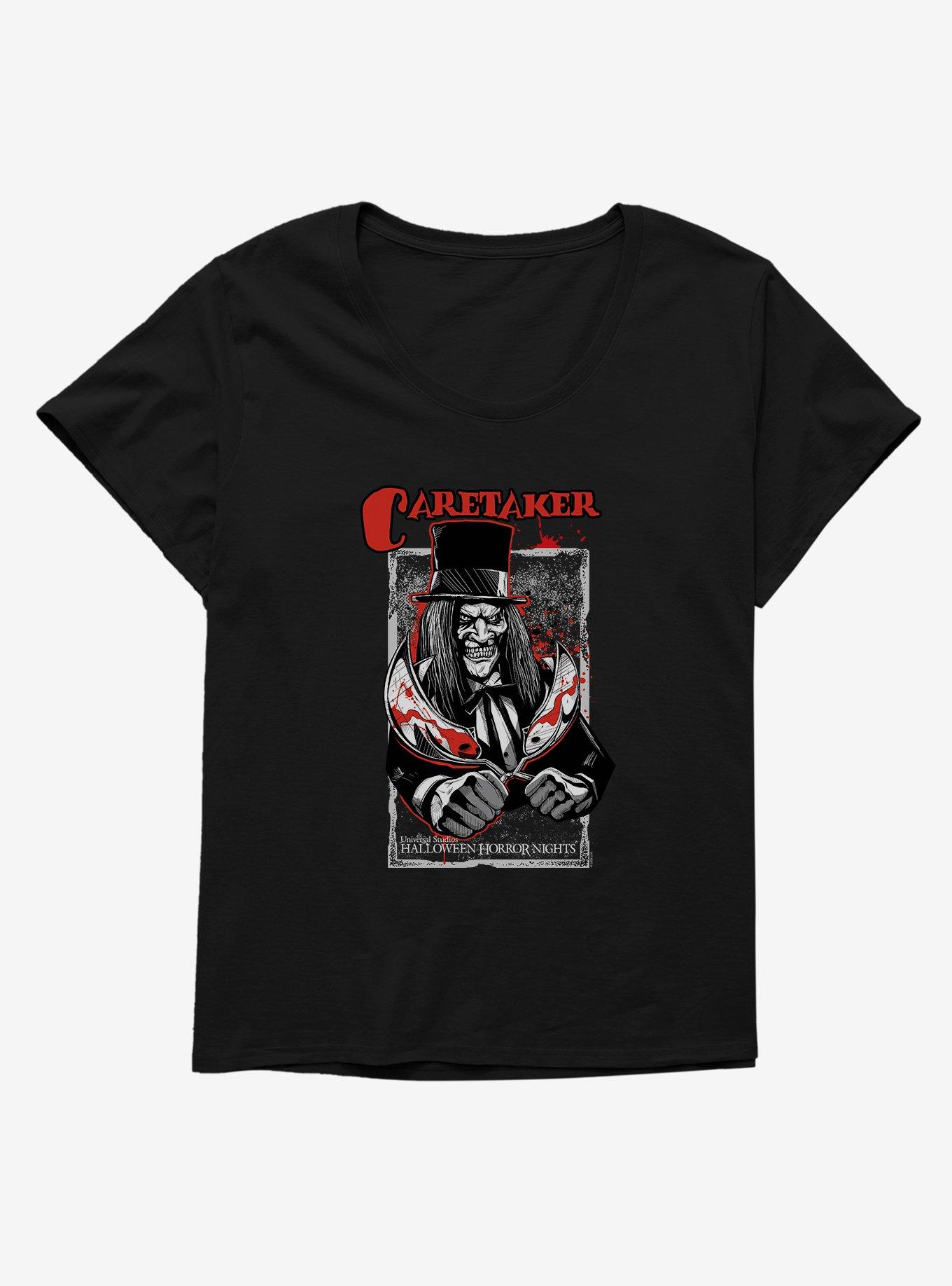 Halloween Horror Nights Caretaker Womens T-Shirt Plus Size, BLACK, hi-res