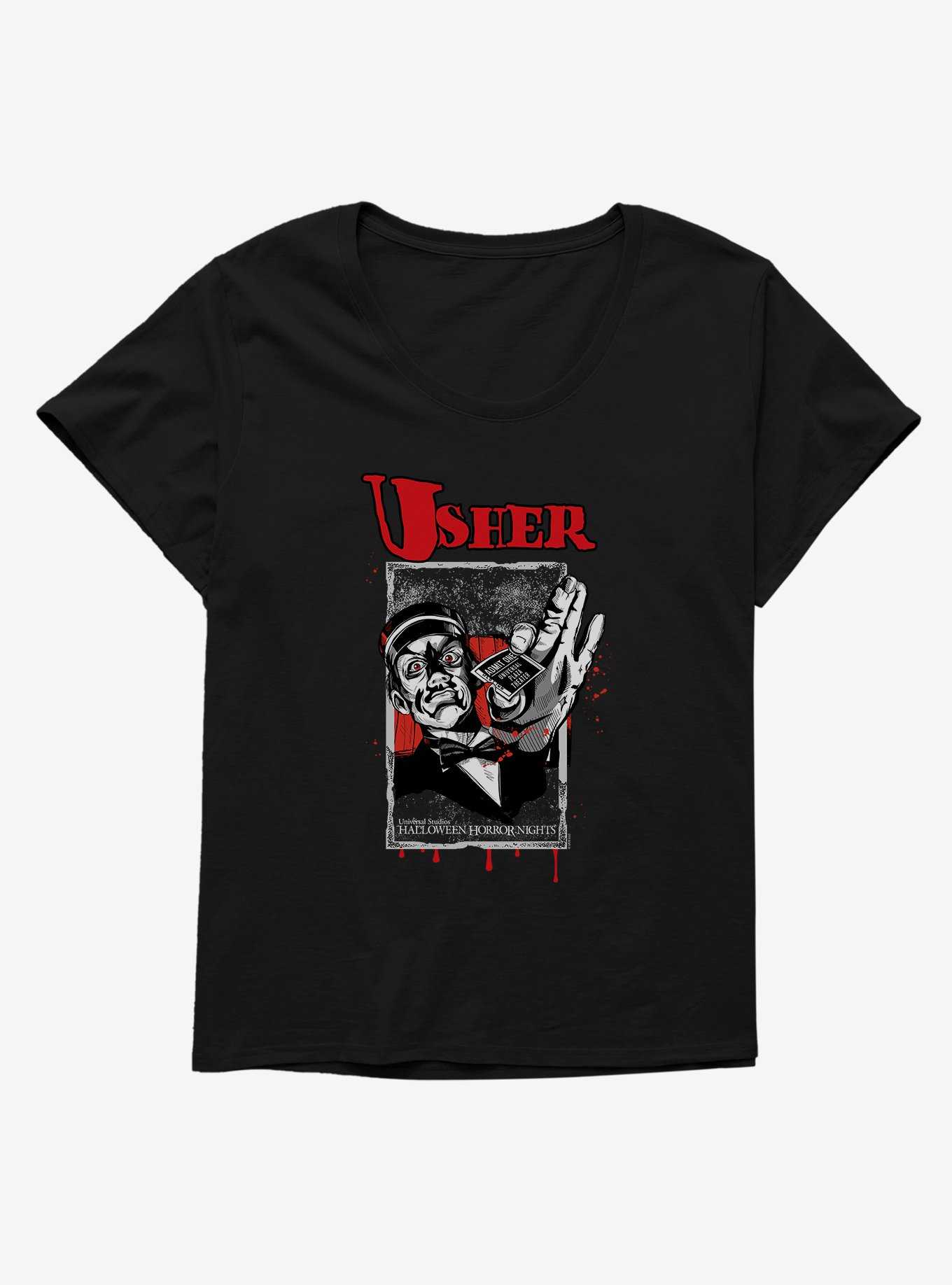 Halloween Horror Nights Usher Womens T-Shirt Plus Size, , hi-res
