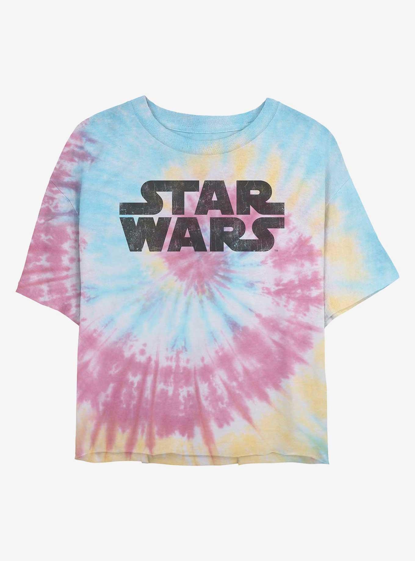 Star Wars Vintage Logo Womens Tie-Dye Crop T-Shirt, , hi-res