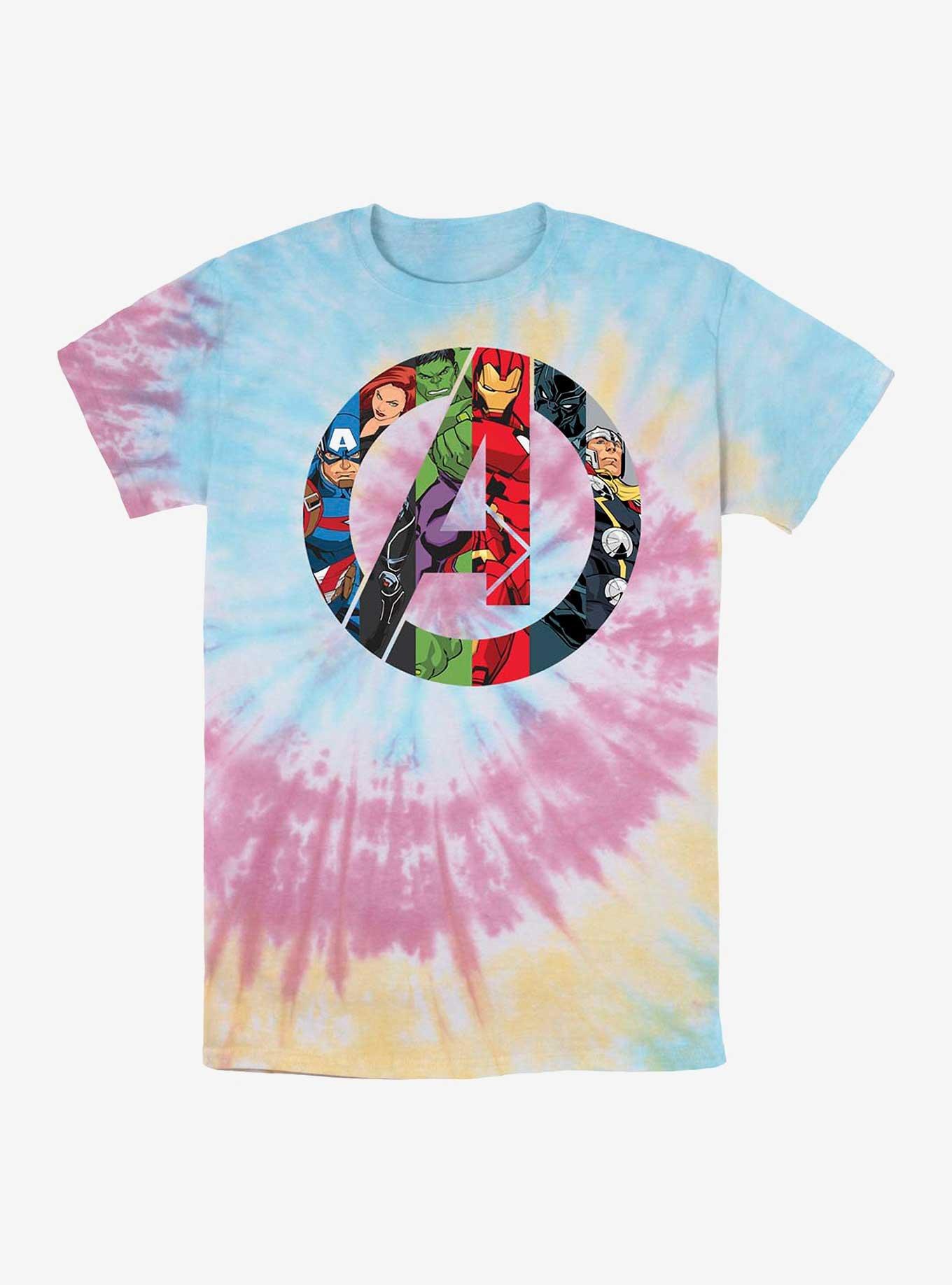 Marvel Avengers Heroes Icon Tie-Dye T-Shirt, , hi-res