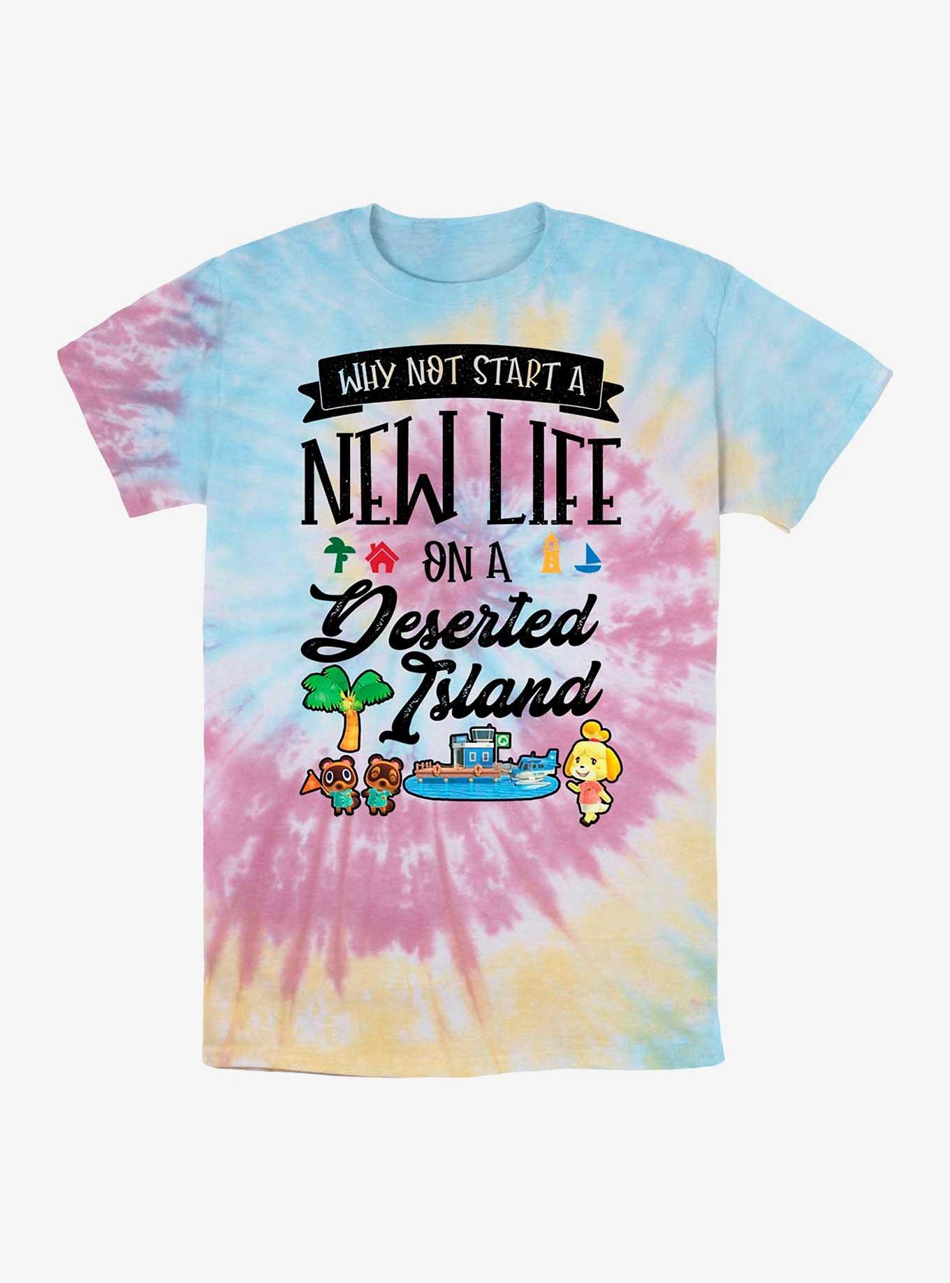Nintendo Animal Crossing Start A New Life Tie-Dye T-Shirt, BLUPNKLY, hi-res
