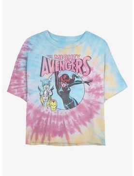 Marvel Avengers Mighty Heroes Womens Tie-Dye Crop T-Shirt, , hi-res