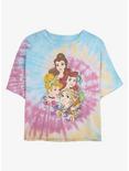 Disney Princesses Portrait Womens Tie-Dye Crop T-Shirt, BLUPNKLY, hi-res
