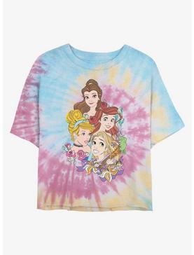 Disney Princesses Portrait Womens Tie-Dye Crop T-Shirt, , hi-res