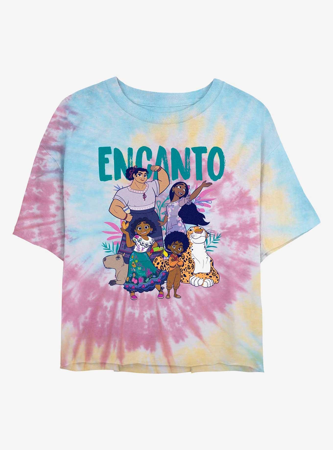 Disney Encanto Familia Together Womens Tie-Dye Crop T-Shirt, , hi-res