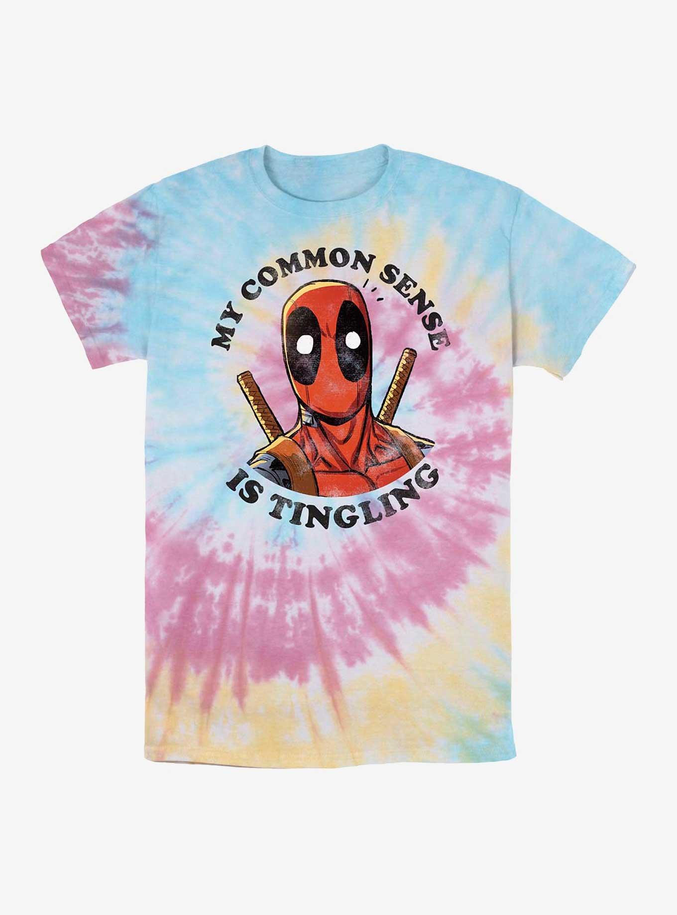 Marvel Deadpool Common Sense Is Tingling Tie-Dye T-Shirt, BLUPNKLY, hi-res