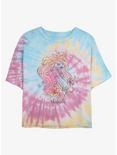 Disney The Little Mermaid Ariel Womens Tie-Dye Crop T-Shirt, BLUPNKLY, hi-res