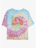 Disney The Little Mermaid Title Womens Tie-Dye Crop T-Shirt, BLUPNKLY, hi-res