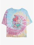 Disney The Little Mermaid Shining Voice Womens Tie-Dye Crop T-Shirt, BLUPNKLY, hi-res