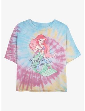 Disney The Little Mermaid Signature Ariel Womens Tie-Dye Crop T-Shirt, , hi-res