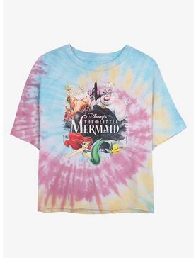 Disney The Little Mermaid Title Cover Womens Tie-Dye Crop T-Shirt, , hi-res