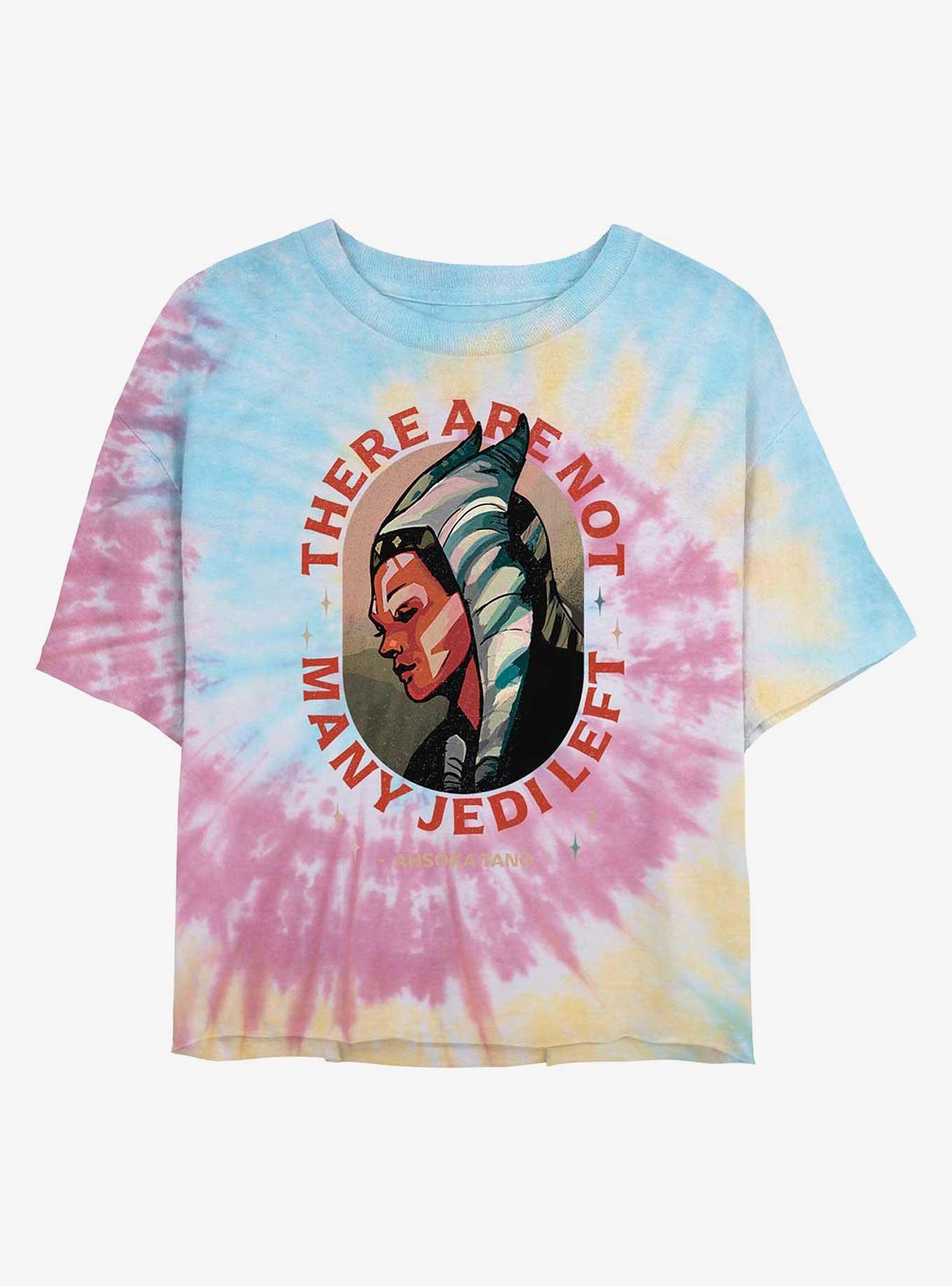 Star Wars The Mandalorian Ahsoka Tano Jedi Womens Tie-Dye Crop T-Shirt, BLUPNKLY, hi-res