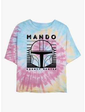 Star Wars The Mandalorian Mando Bounty Hunter Womens Tie-Dye Crop T-Shirt, , hi-res