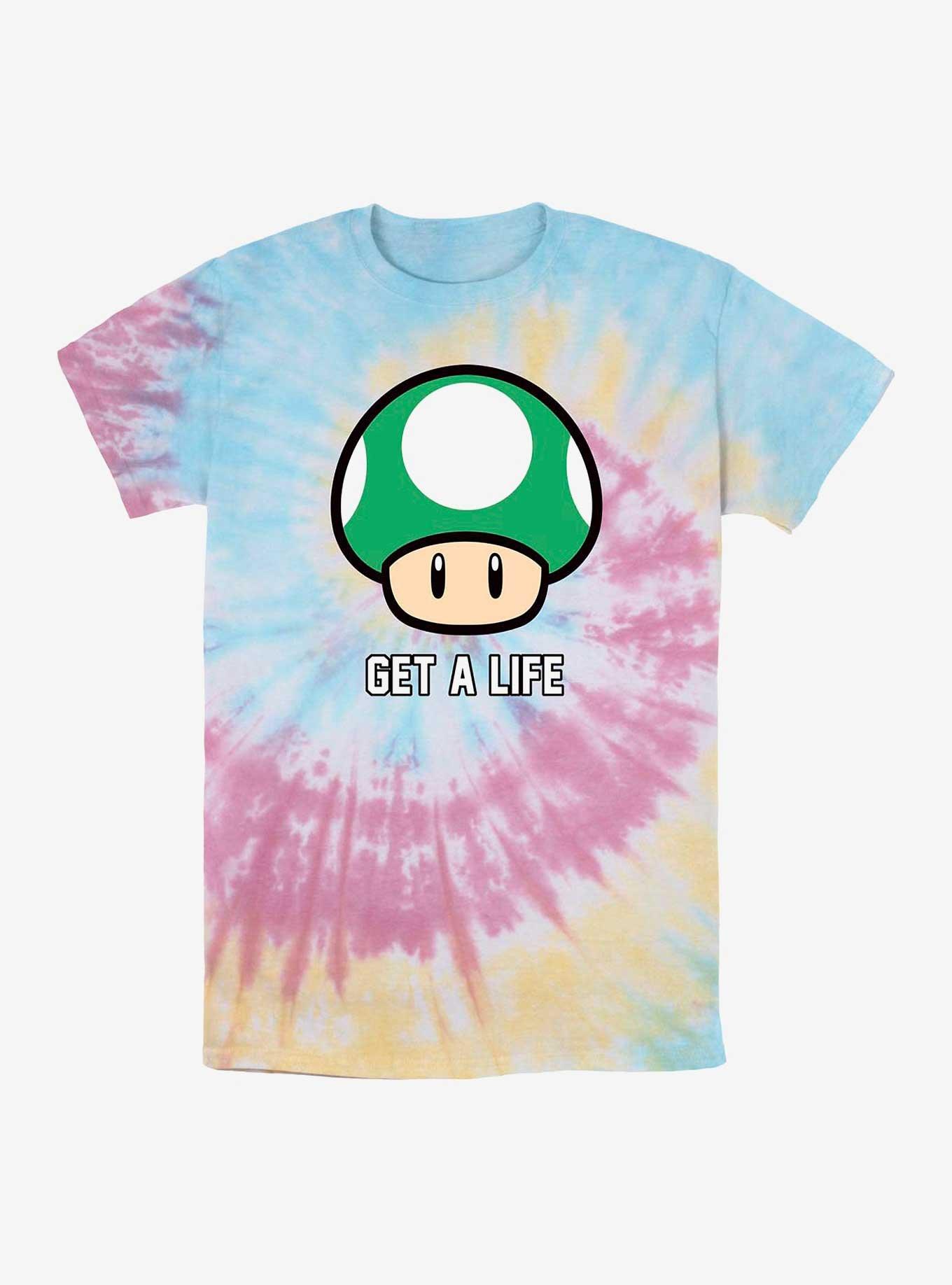 Nintendo Mario Mushroom Get A Life Tie-Dye T-Shirt, , hi-res
