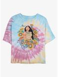 Disney Pocahontas Classic Womens Tie-Dye Crop T-Shirt, BLUPNKLY, hi-res
