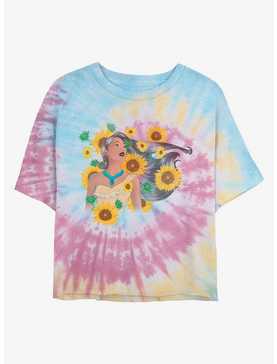 Disney Pocahontas Floral Princess Womens Tie-Dye Crop T-Shirt, , hi-res