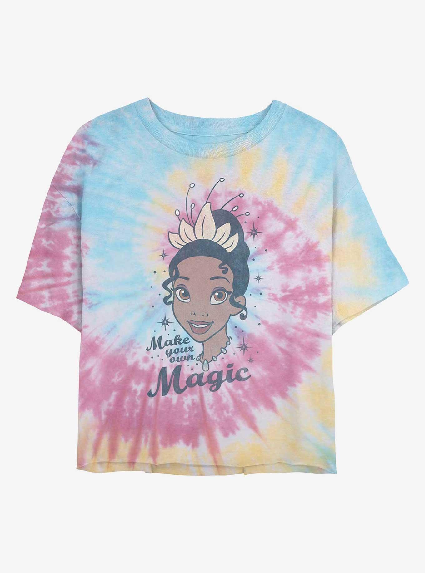 Disney The Princess And The Frog Make Magic Womens Tie-Dye Crop T-Shirt, , hi-res