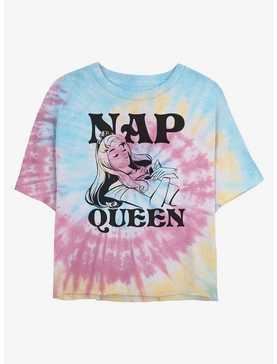Disney Sleeping Beauty Aurora Nap Queen Womens Tie-Dye Crop T-Shirt, , hi-res