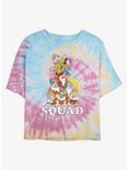 Disney Snow White And The Seven Dwarfs Squad Womens Tie-Dye Crop T-Shirt, BLUPNKLY, hi-res