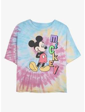 Disney Mickey Mouse Name Womens Tie-Dye Crop T-Shirt, , hi-res