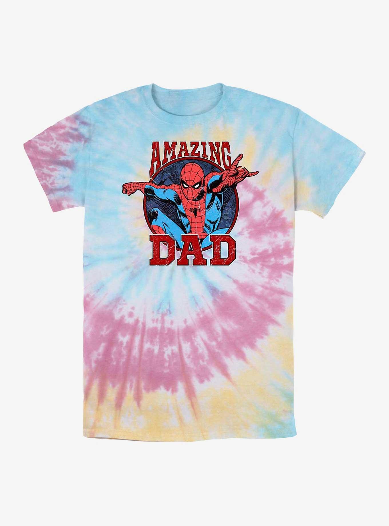 Marvel Spider-Man Amazing Dad Tie-Dye T-Shirt, BLUPNKLY, hi-res