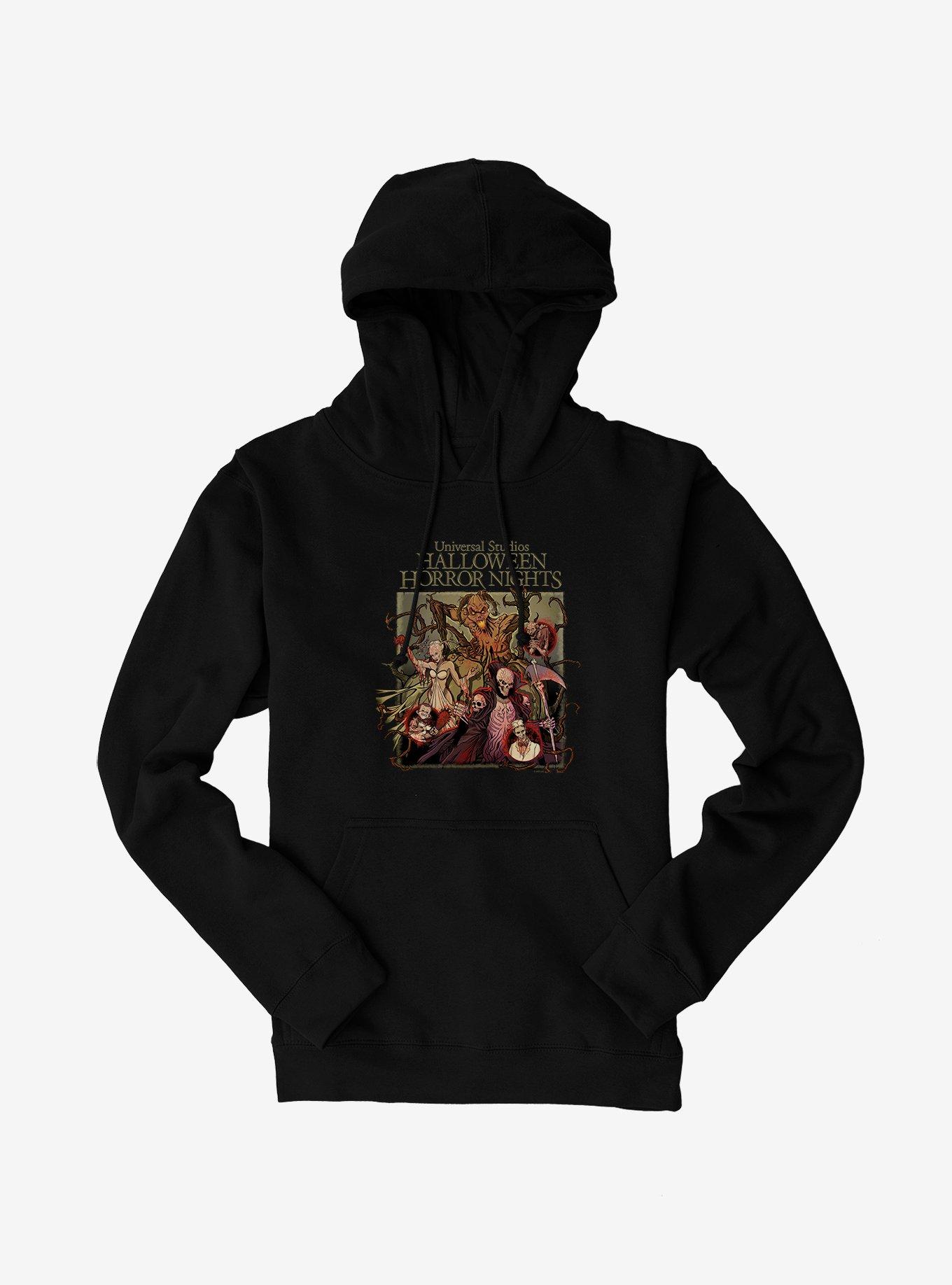 Halloween Horror Nights Monsters Group Photo Hoodie, BLACK, hi-res