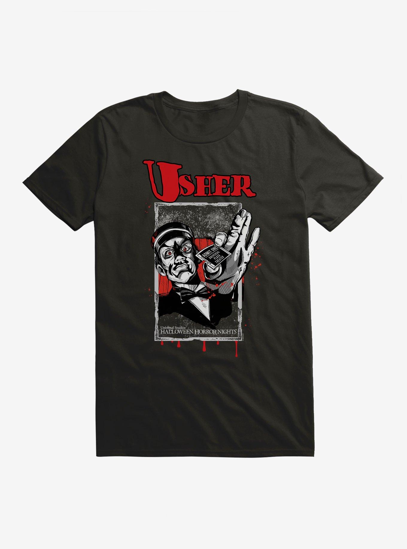 Halloween Horror Nights Usher T-Shirt, BLACK, hi-res