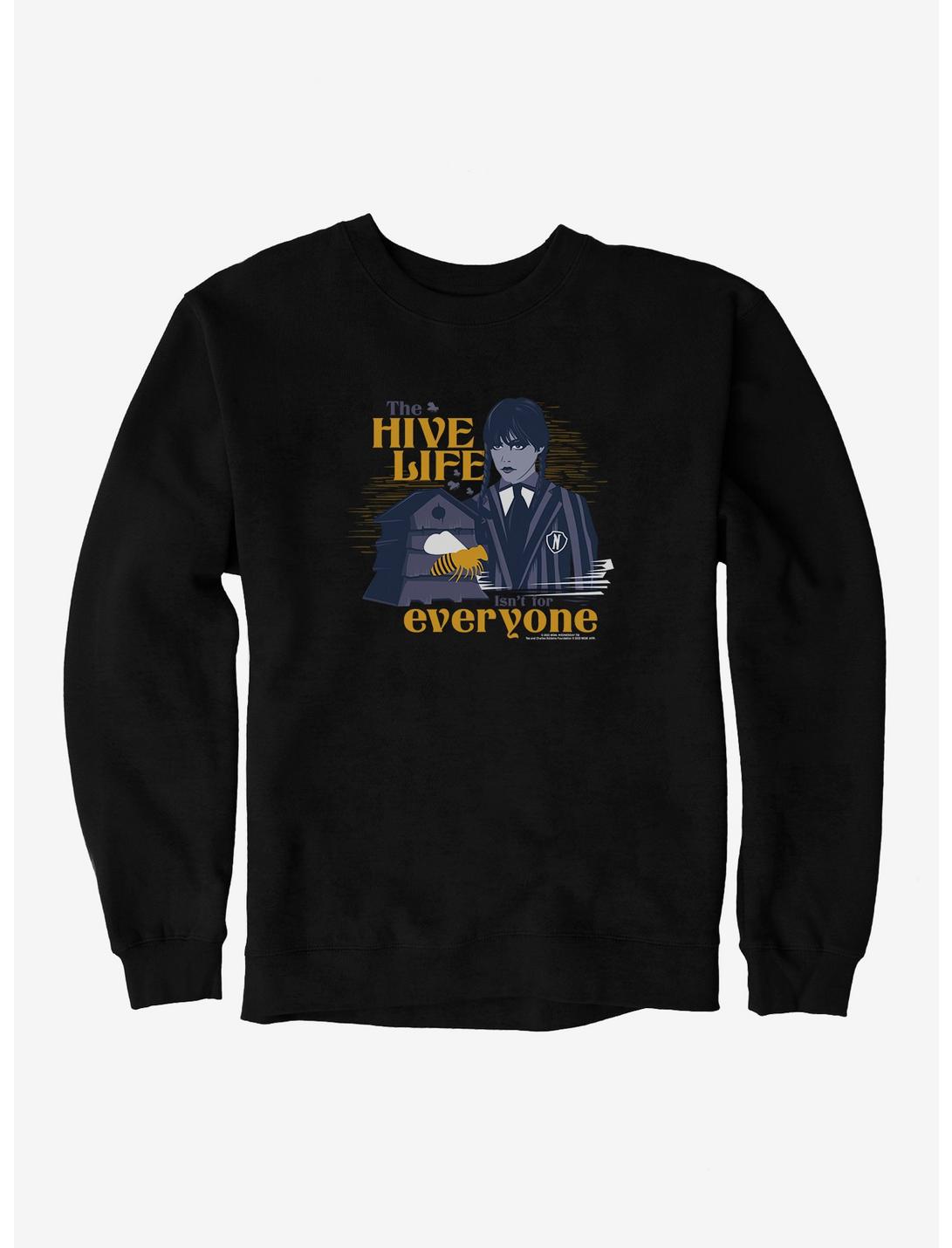 Wednesday Hive Life Sweatshirt, BLACK, hi-res
