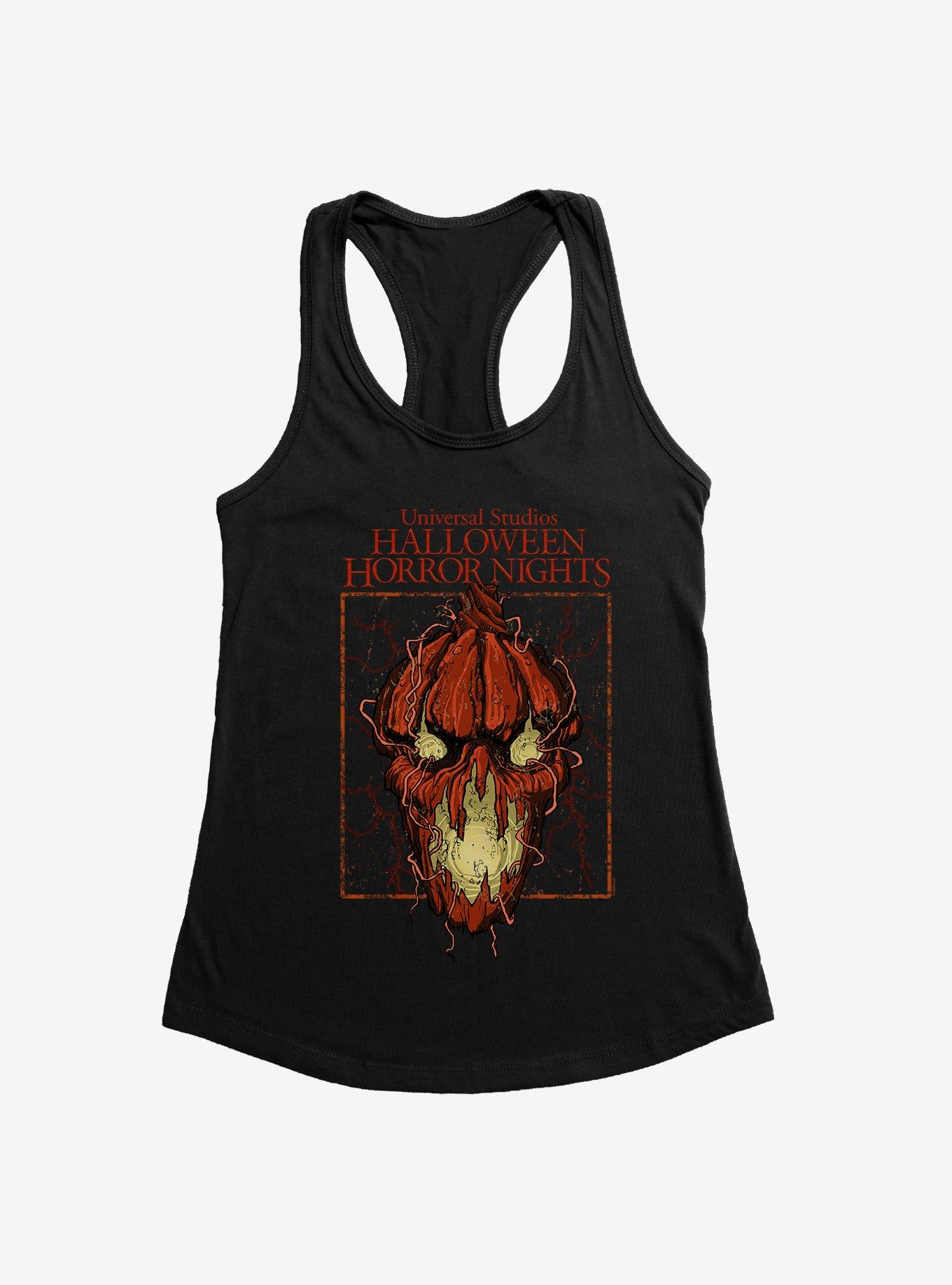 Halloween Horror Nights Pumpkin Face Womens Tank Top, BLACK, hi-res