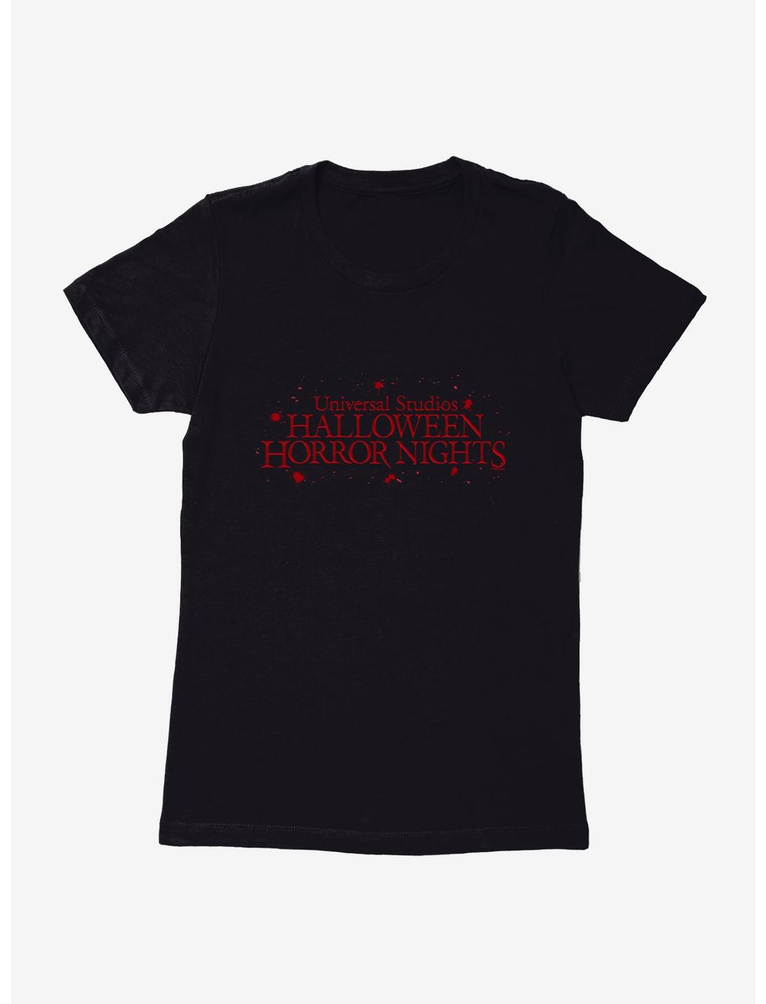 Halloween Horror Nights Logo Womens T-Shirt, BLACK, hi-res