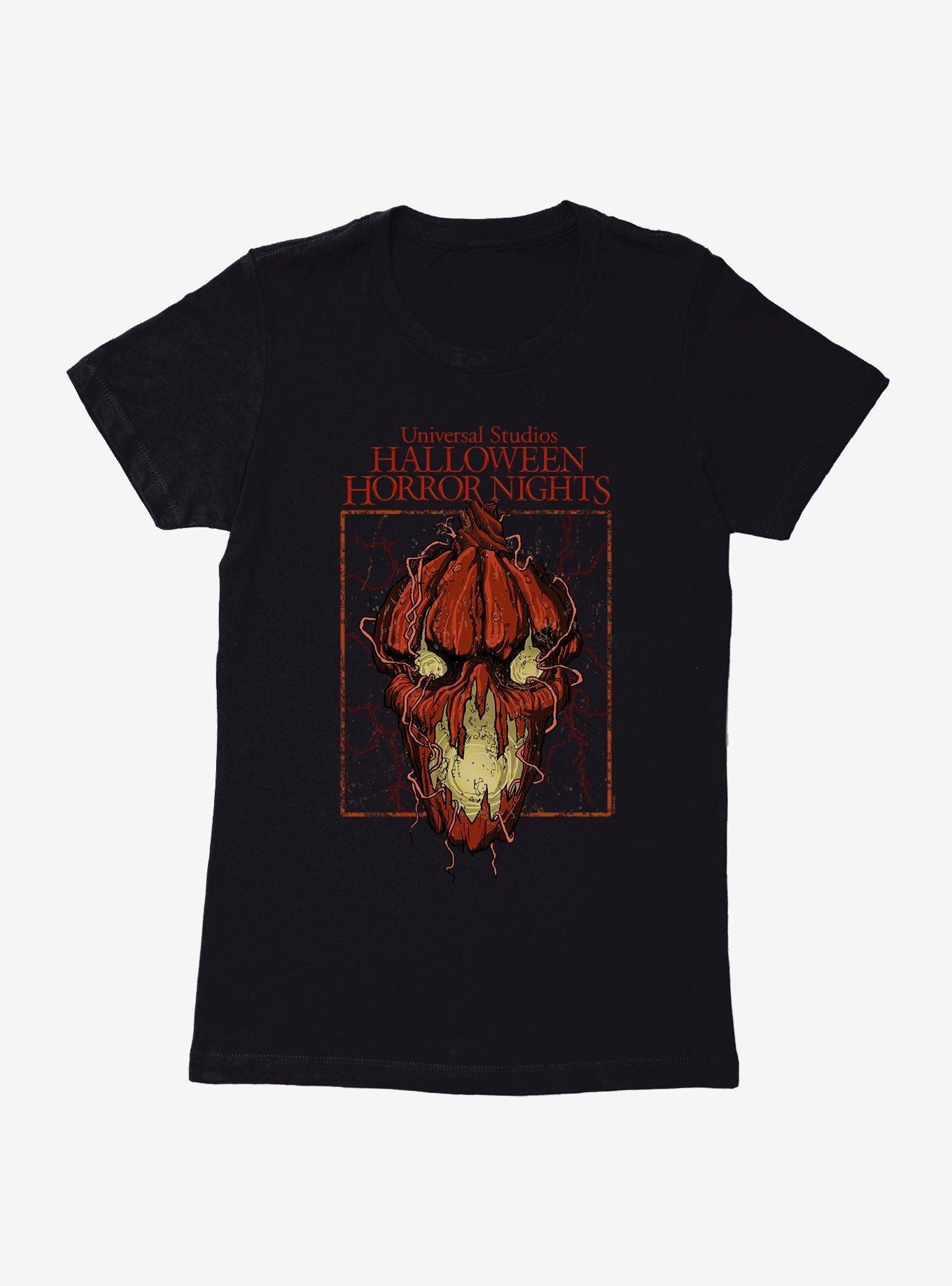 Halloween Horror Nights Pumpkin Face Womens T-Shirt