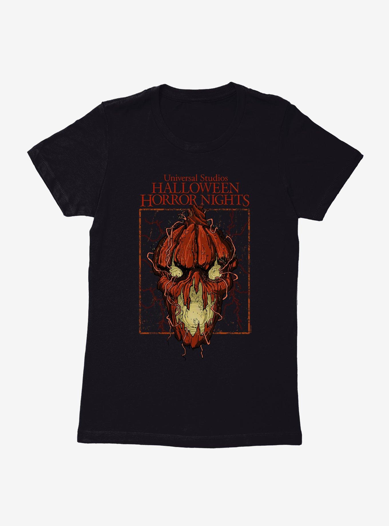 Halloween Horror Nights Pumpkin Face Womens T-Shirt, , hi-res