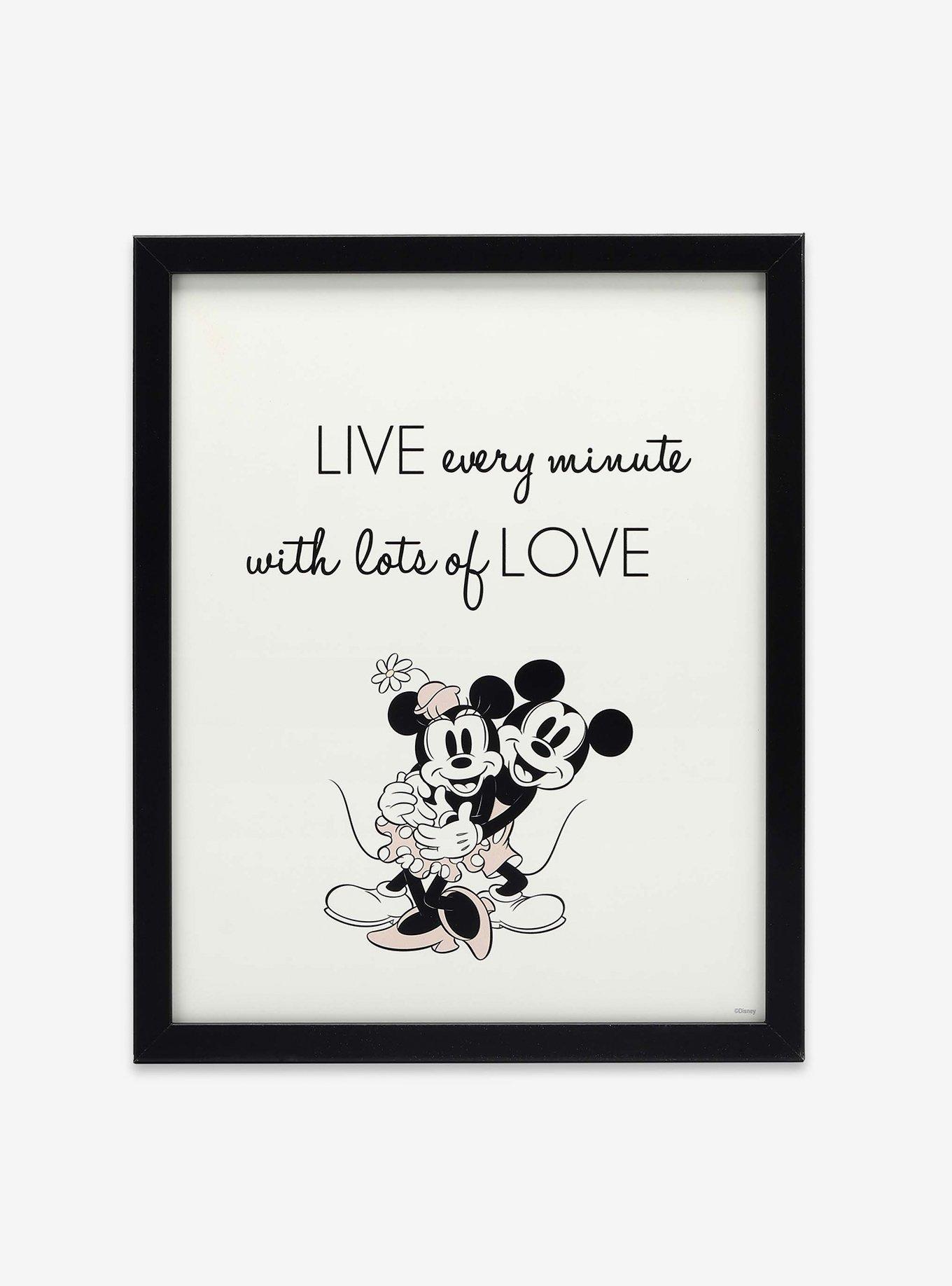 Disney Mickey Mouse Minnie Live & Love Wood Wall Decor, , hi-res