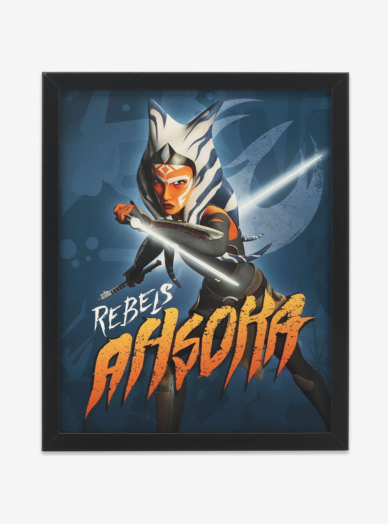 Star Wars The Rebels Ahsoka Tano Clone Wars In Action Framed Wood Wall Decor Hot Topic