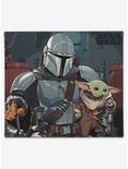 Star Wars The Mandalorian Baby Yoda & Mandalorian Canvas Wall Decor, , hi-res