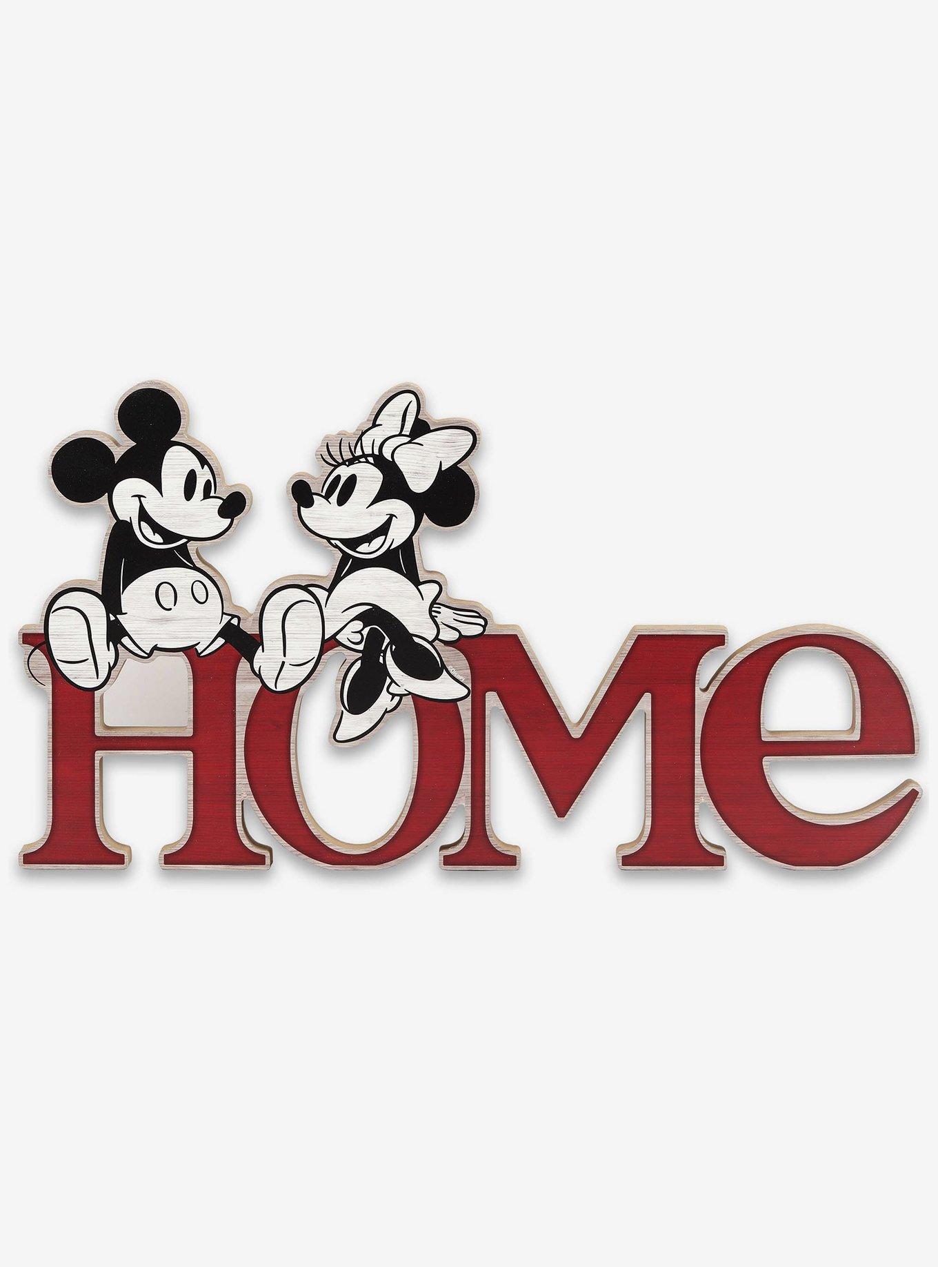 Disney Mickey Mouse Minnie Mouse Home Chunky Wood Tabletop Decor, , hi-res