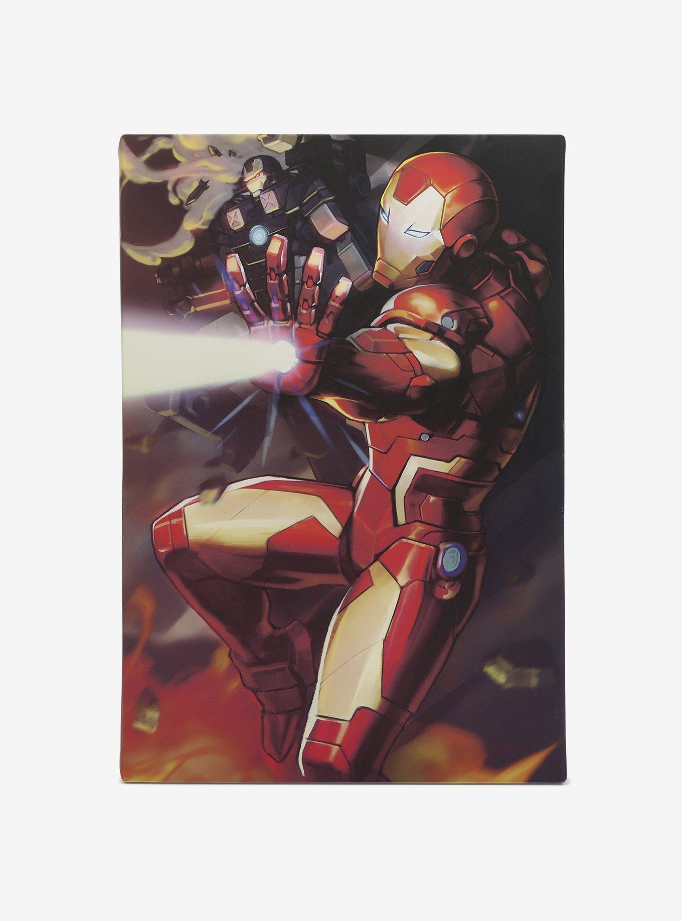 Hot Topic Marvel Iron Man and War Machine Canvas Wall Decor Shop