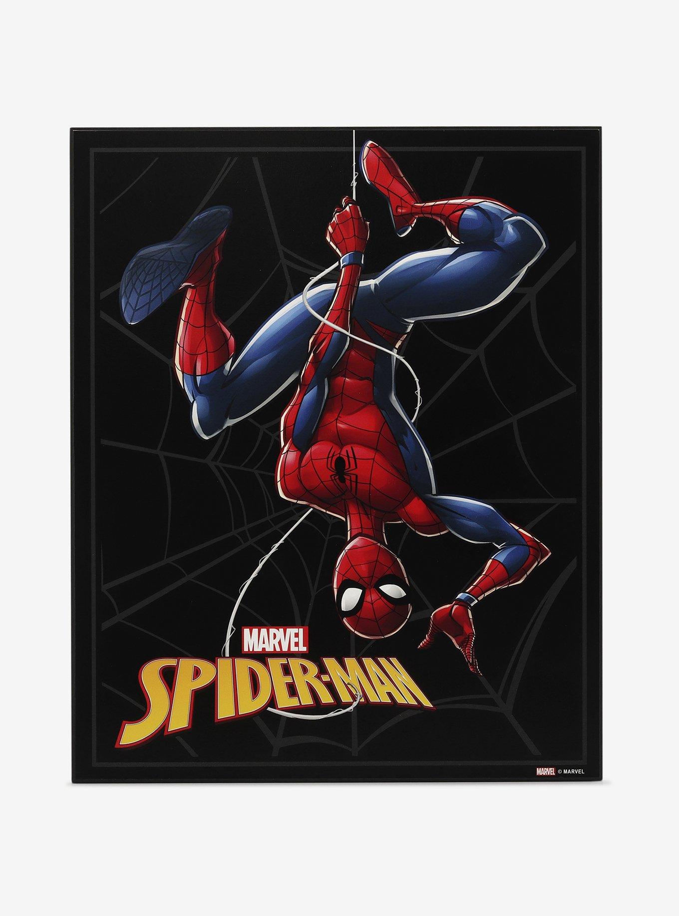 Marvel SpiderMan Hanging UpsideDown Wood Wall Decor Hot Topic