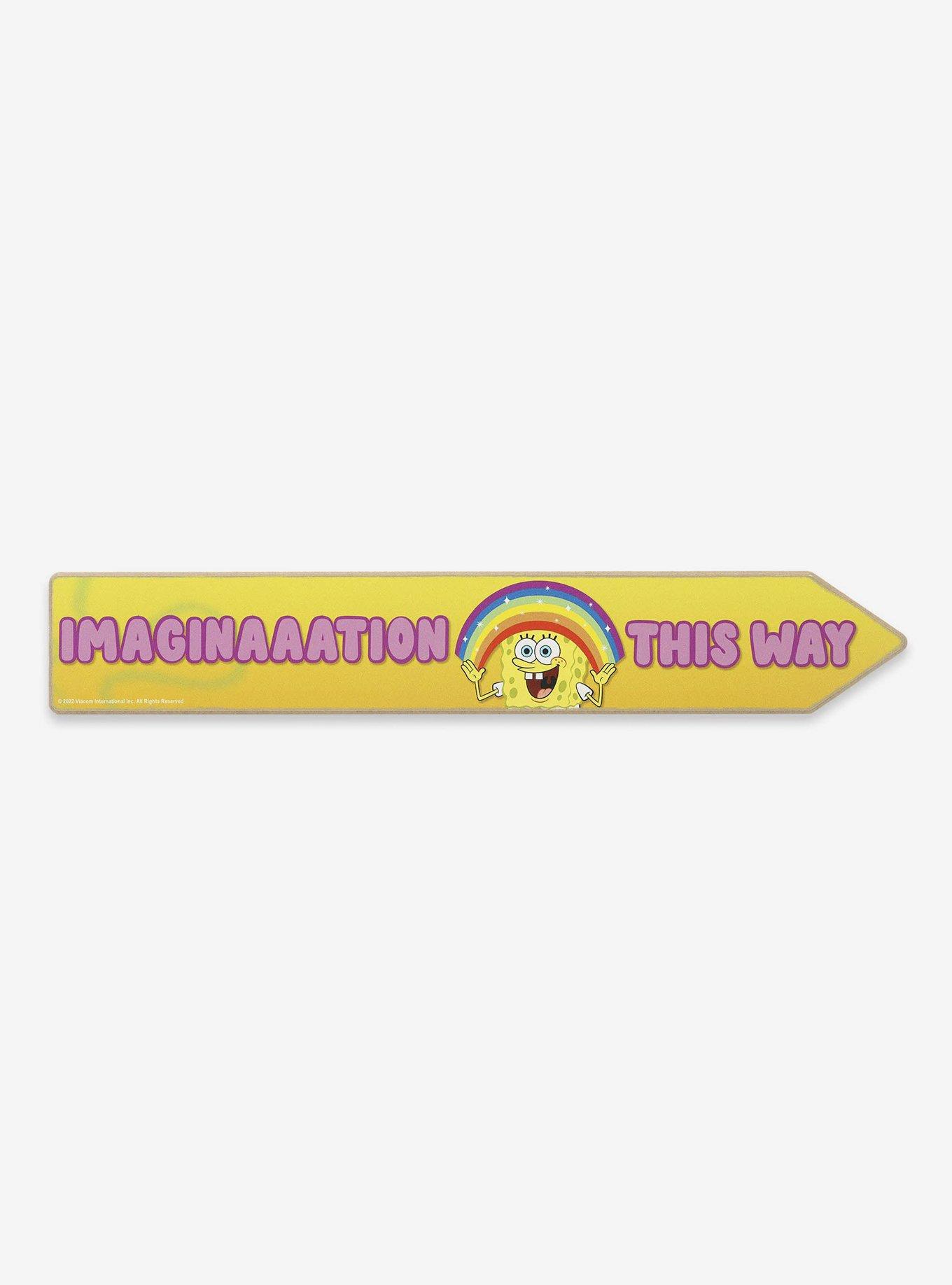 SpongeBob SquarePants Imagination This Way Arrow Wood Wall Decor, , hi-res