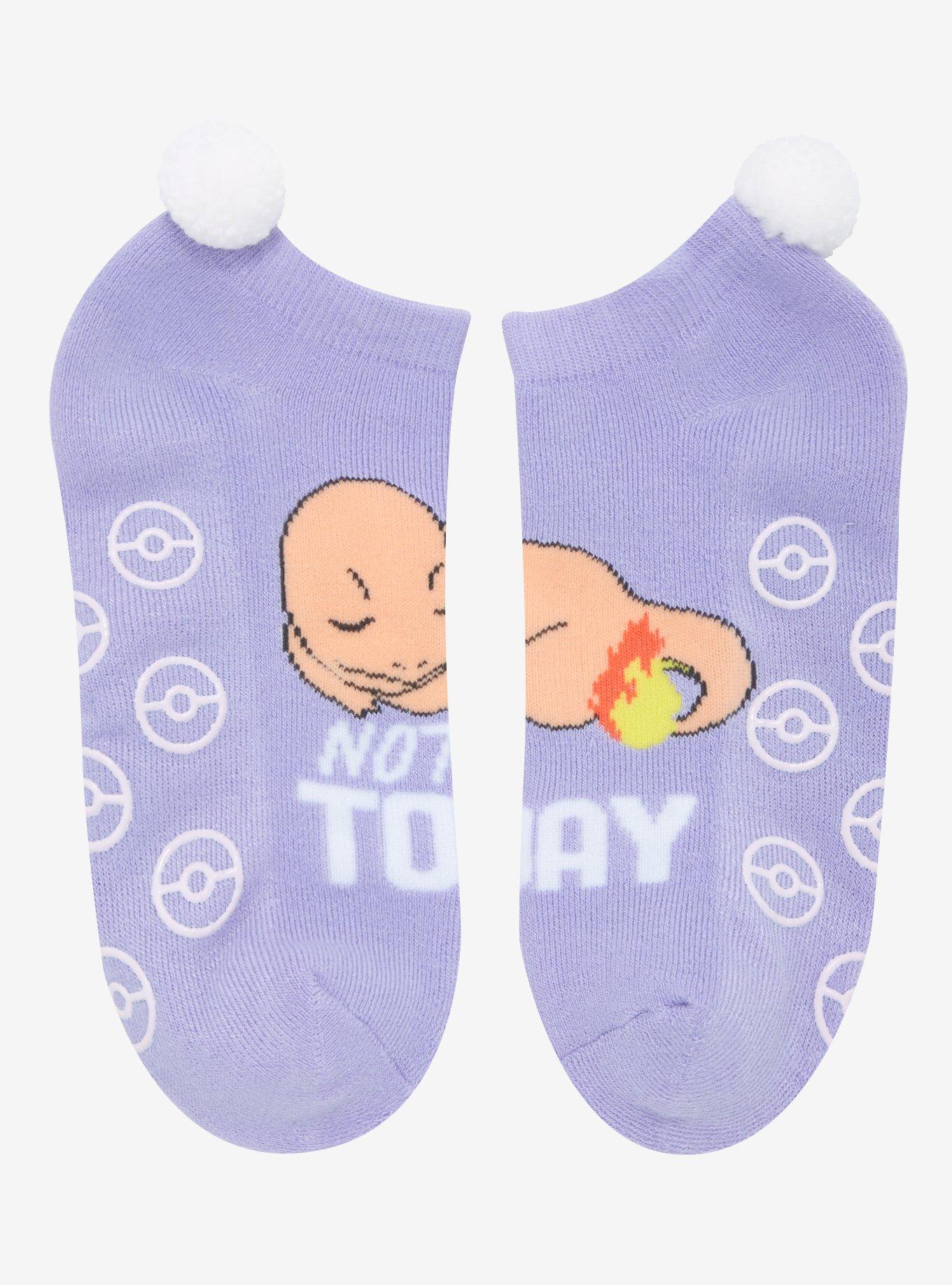 Pokemon Charmander Sleep Pom No-Show Socks, , hi-res