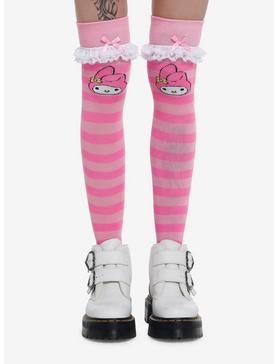 My Melody Stripe Over-The-Knee Socks, , hi-res